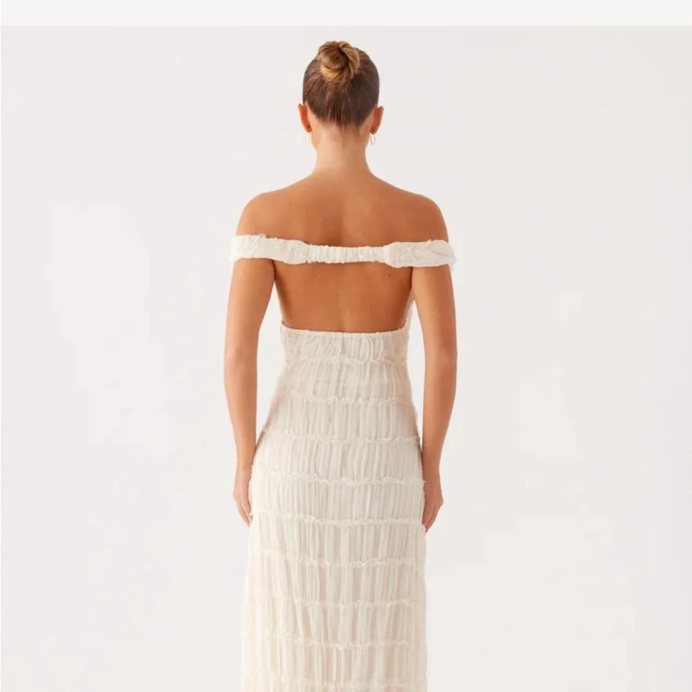 Peppermayo Off-Shoulder Maxi Dress in Ivory - Picture 2 of 5